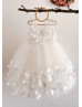 Ivory Butterfly Tulle Fairytale Flower Girl Dress